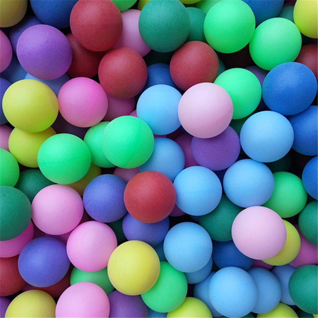 Colored Pong Balls 40mm Entertainment Table Tennis Balls