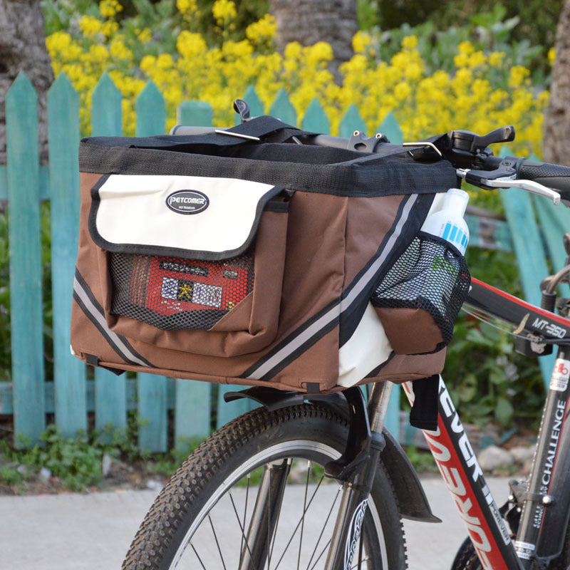 Pet Bicycle Carrier Cat Dog Bicycle Bag Bike Removable Basket