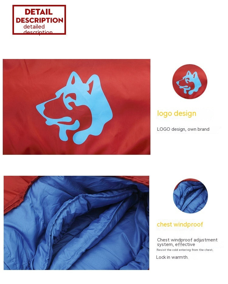 Outdoor Fishing Autumn And Winter Camping Cotton Sleeping Bags