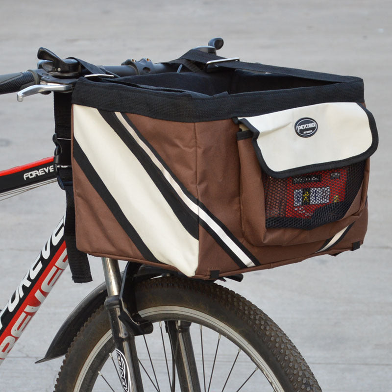 Pet Bicycle Carrier Cat Dog Bicycle Bag Bike Removable Basket