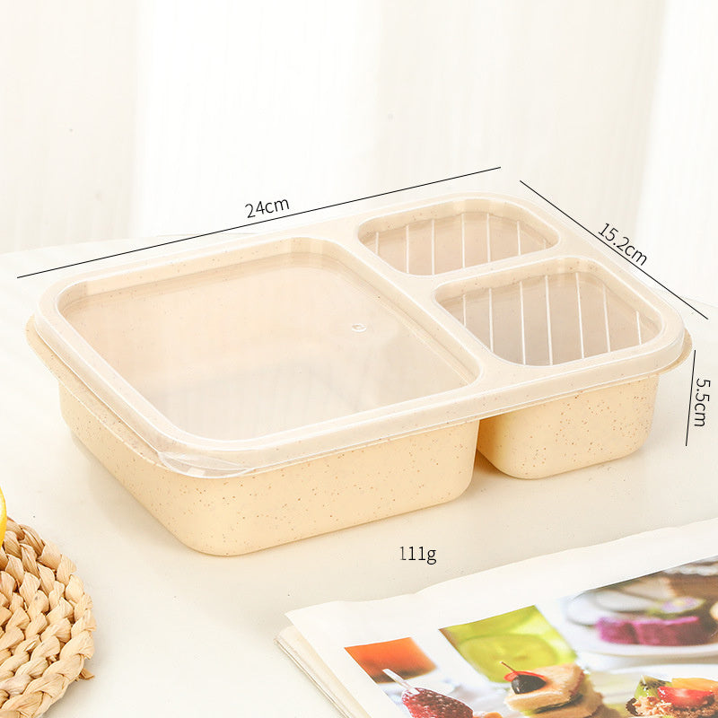 1PC Snack Containers, Divided Bento Lunch Snack Box With Transparent Lids