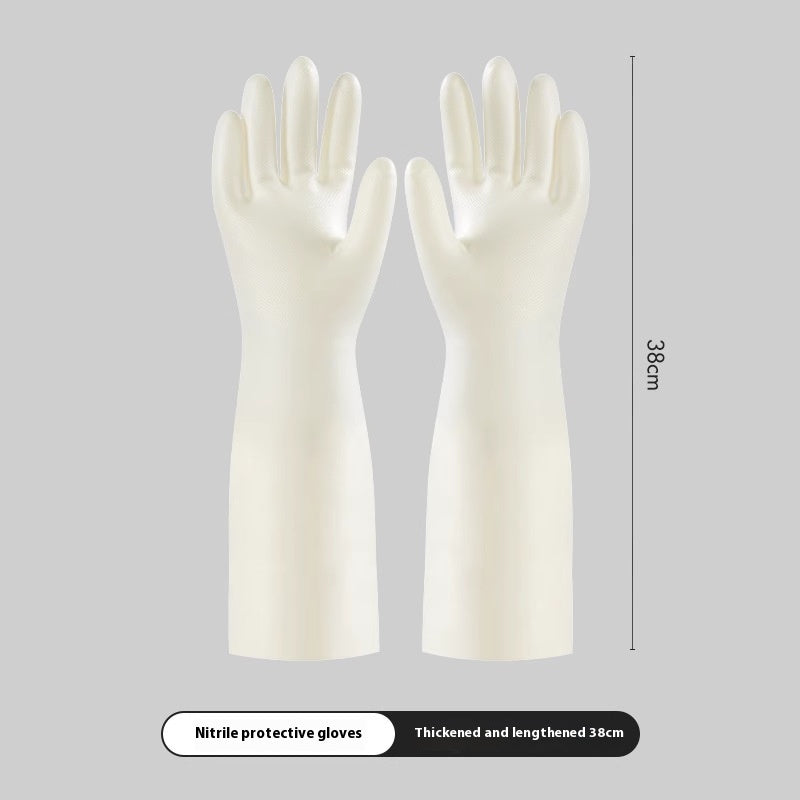 Household Kitchen Durable Waterproof Dishwashing Nitrile Glove