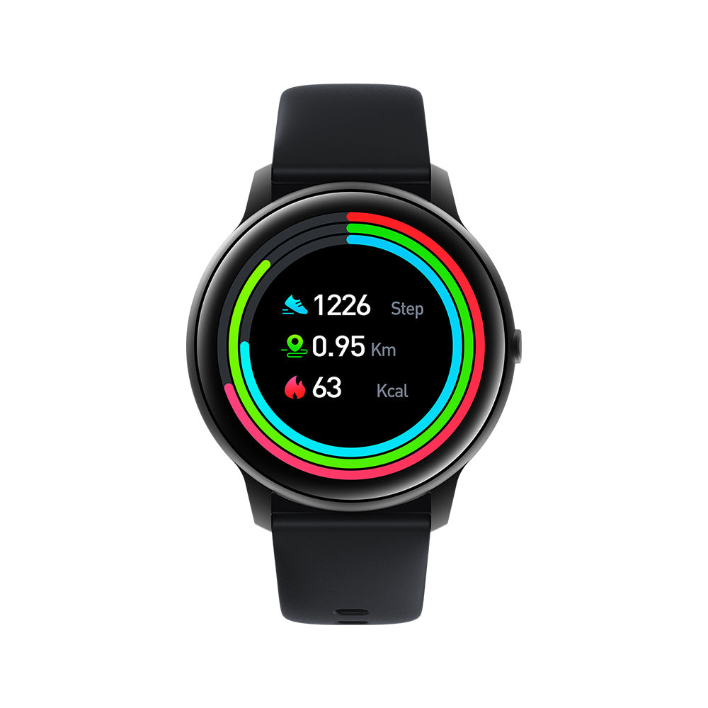 Smart Watch For Men Women Bluetooth Sports Fitness Tracker Heart Rate IP68 Waterproof -Black