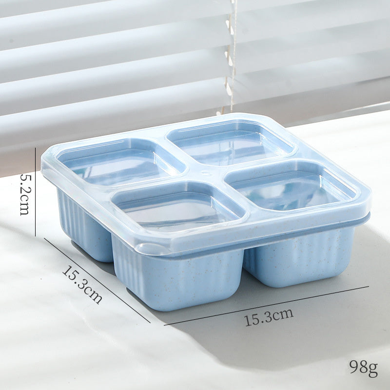 1PC Snack Containers, Divided Bento Lunch Snack Box With Transparent Lids
