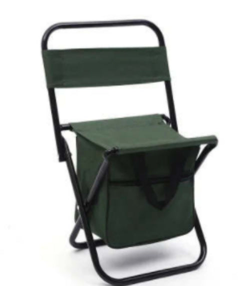 Folding Fishing Chair Backpack Insulation with Cooler Bag Portable Folding Beach Chair