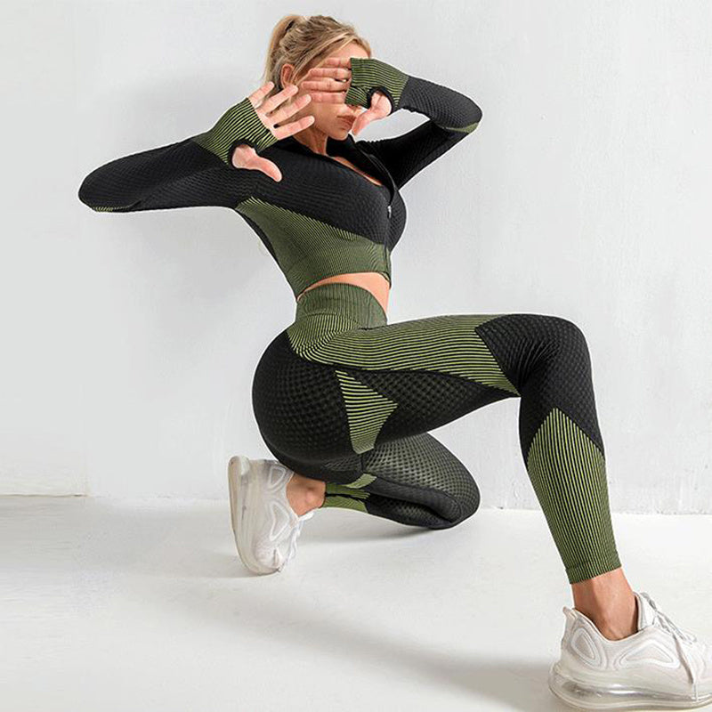 Yoga Set Seamless Sport Set Women Gym Clothing Set