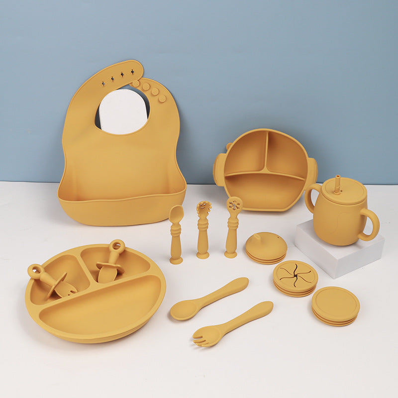 Silicone Children's Tableware Set Baby Feeding