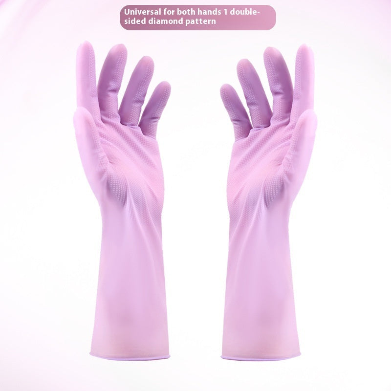Household Kitchen Durable Waterproof Dishwashing Nitrile Glove