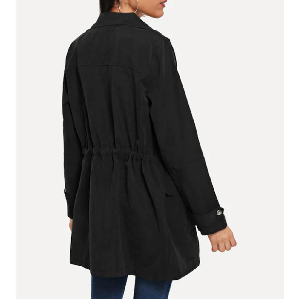 Solid color trench coat