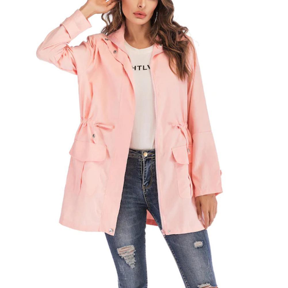 Solid color trench coat