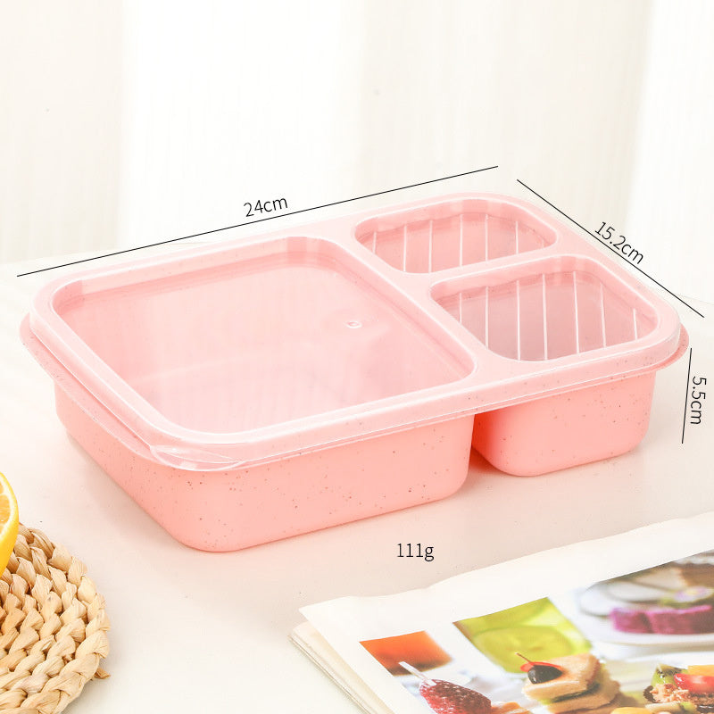 1PC Snack Containers, Divided Bento Lunch Snack Box With Transparent Lids