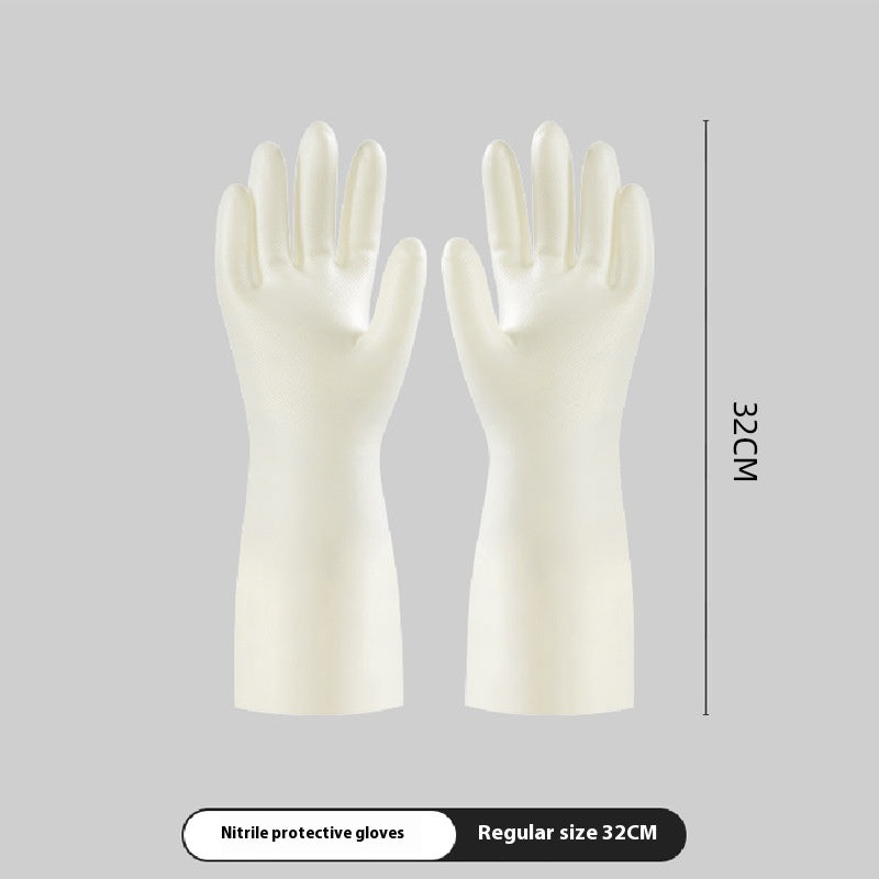 Household Kitchen Durable Waterproof Dishwashing Nitrile Glove