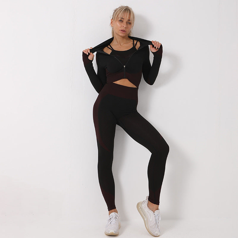 Yoga Set Seamless Sport Set Women Gym Clothing Set