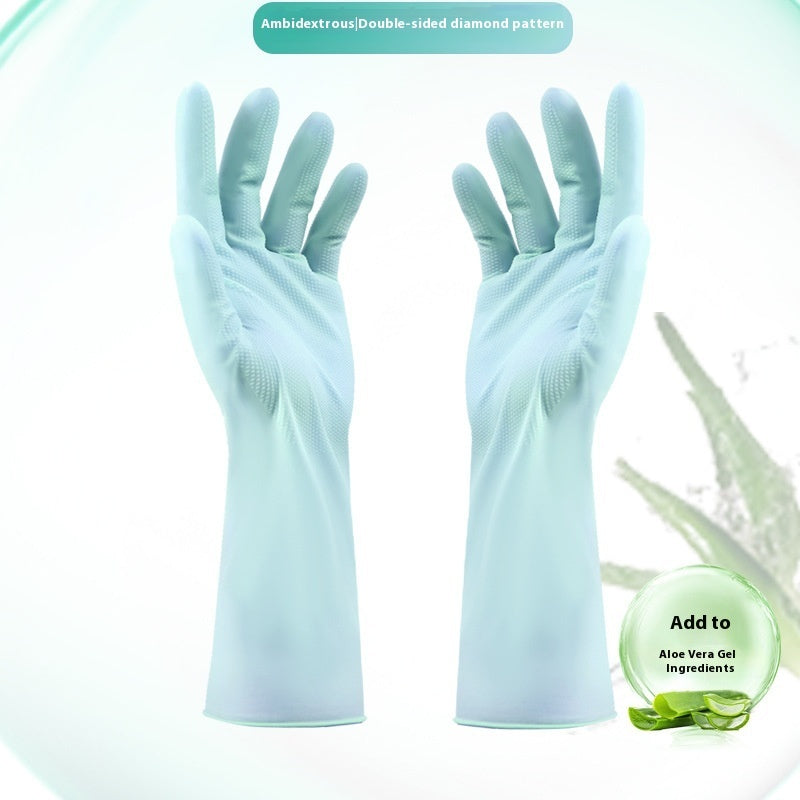 Household Kitchen Durable Waterproof Dishwashing Nitrile Glove