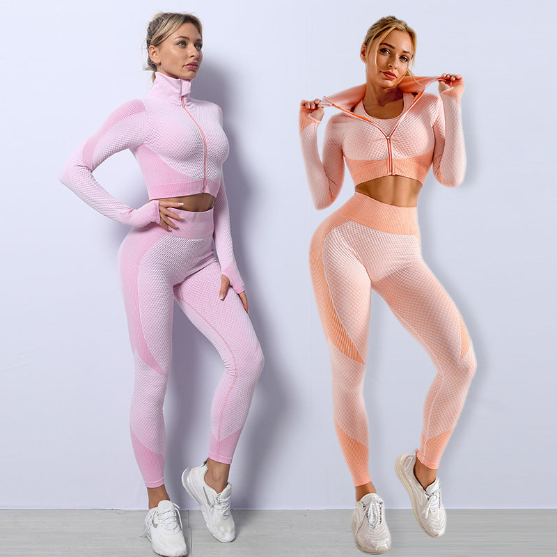 Yoga Set Seamless Sport Set Women Gym Clothing Set