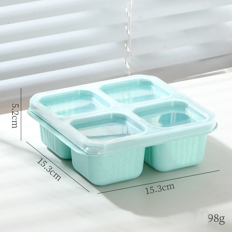 1PC Snack Containers, Divided Bento Lunch Snack Box With Transparent Lids