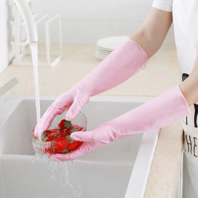Household Kitchen Durable Waterproof Dishwashing Nitrile Glove