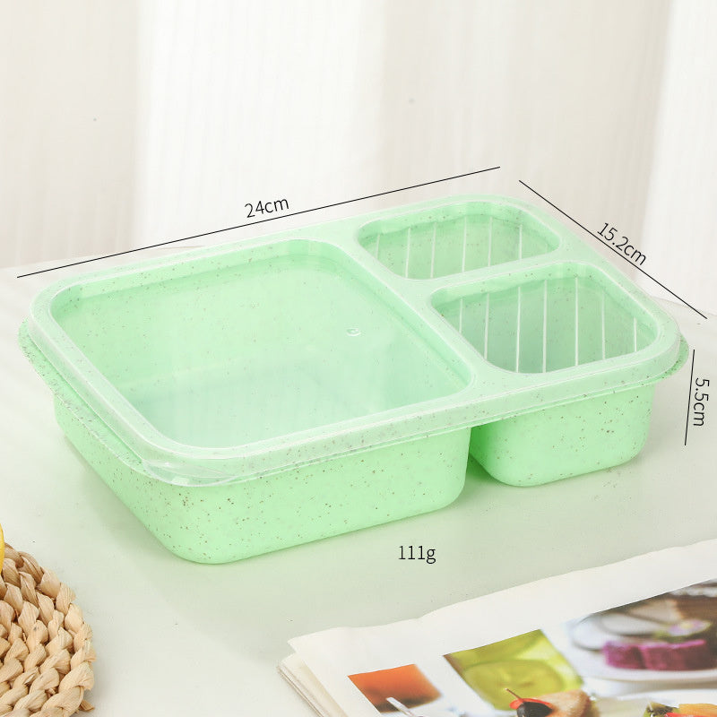 1PC Snack Containers, Divided Bento Lunch Snack Box With Transparent Lids