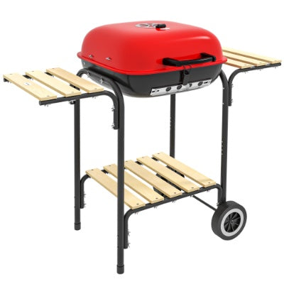 Outsunny 17 Portable Charcoal Grill With Wheels