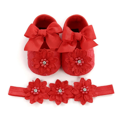 Floret lace women's baby shoes soft soled baby shoes baby shoes walking shoes princess shoes