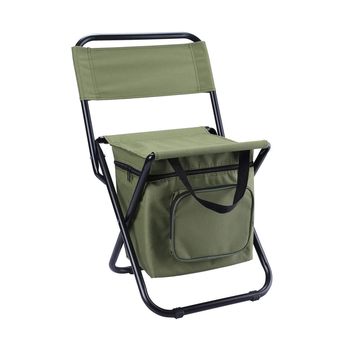Folding Fishing Chair Backpack Insulation with Cooler Bag Portable Folding Beach Chair