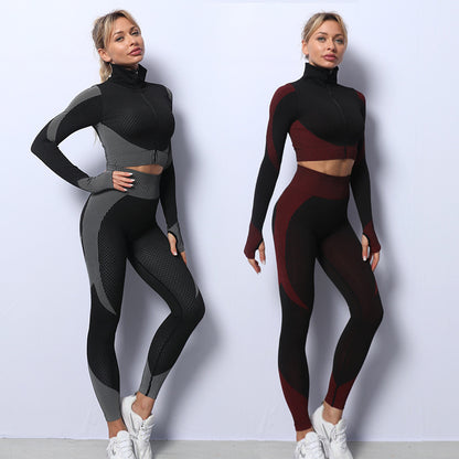 Yoga Set Seamless Sport Set Women Gym Clothing  Set