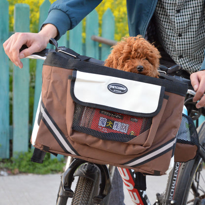 Pet Bicycle Carrier Cat Dog Bicycle Bag Bike Removable Basket