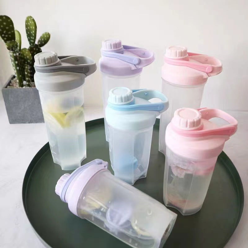 Blender Shaker Bottle With Scale Water Bottle Kitchen Gadgets