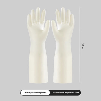 Household Kitchen Durable Waterproof Dishwashing Nitrile Glove