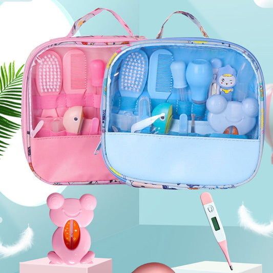 Newborn Baby Care Kits Nose Cleaner Feeder Earpick Tools Grooming Bag