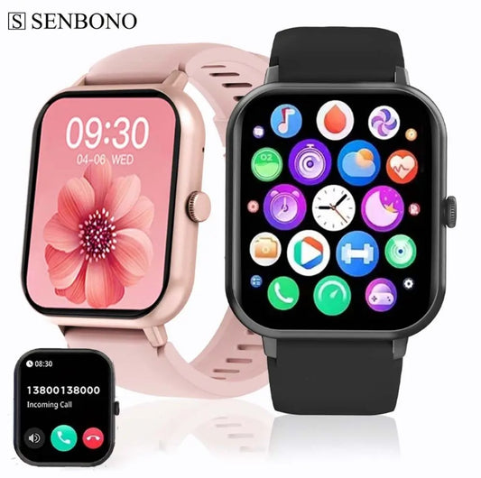 Square Smartwatch Women BT Call Heart Rate Sport Mode Fitness Tracker