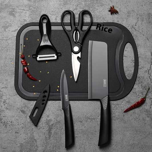 Black Steel Household Tools Kitchen Knife