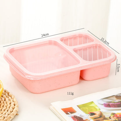 1PC Snack Containers, Divided Bento Lunch Snack Box With Transparent Lids