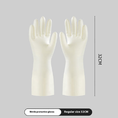Household Kitchen Durable Waterproof Dishwashing Nitrile Glove