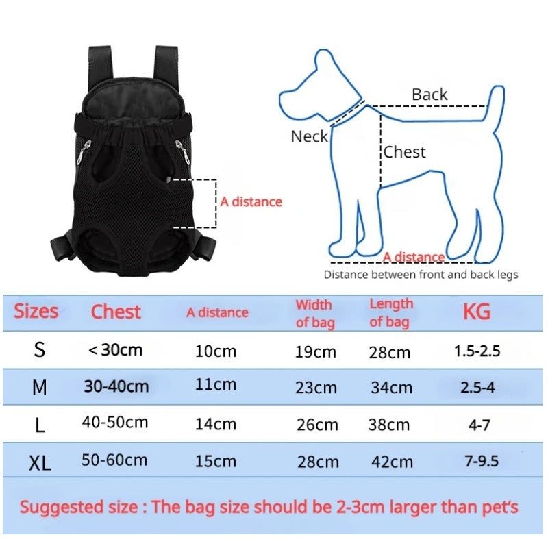 Pet Dog Carrier Backpack For Small Dogs Breathable Portable Dog Bag