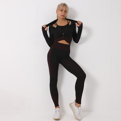 Yoga Set Seamless Sport Set Women Gym Clothing  Set