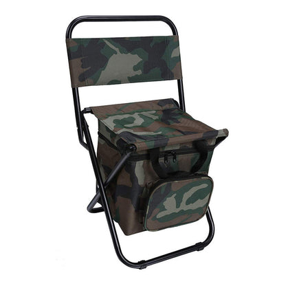 Folding Fishing Chair Backpack Insulation with Cooler Bag Portable Folding Beach Chair