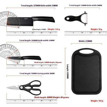 Black Steel Household Tools Kitchen Knife