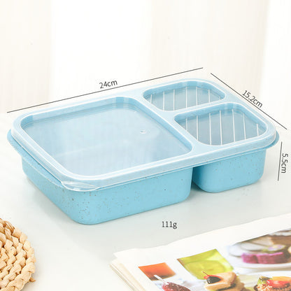 1PC Snack Containers, Divided Bento Lunch Snack Box With Transparent Lids