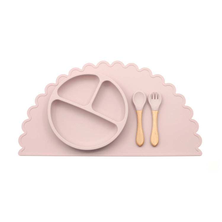 Silicone Meal Mat Feeding Set Washable And Foldable