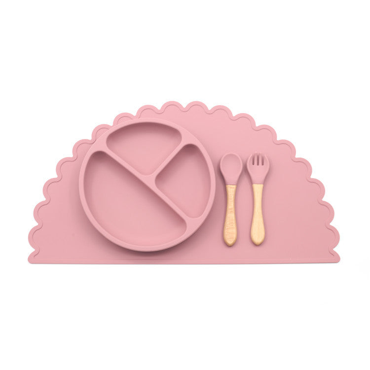 Silicone Meal Mat Feeding Set Washable And Foldable
