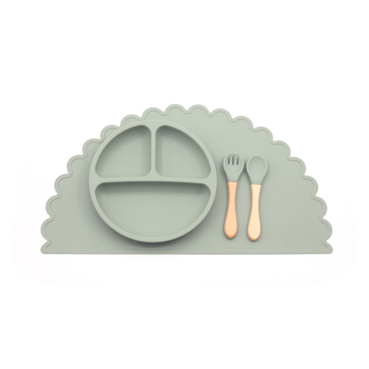 Silicone Meal Mat Feeding Set Washable And Foldable