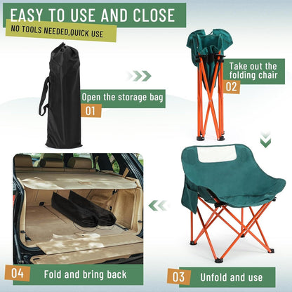 2 Pack Compact Camping Chairs Portable Folding For Outside  camping